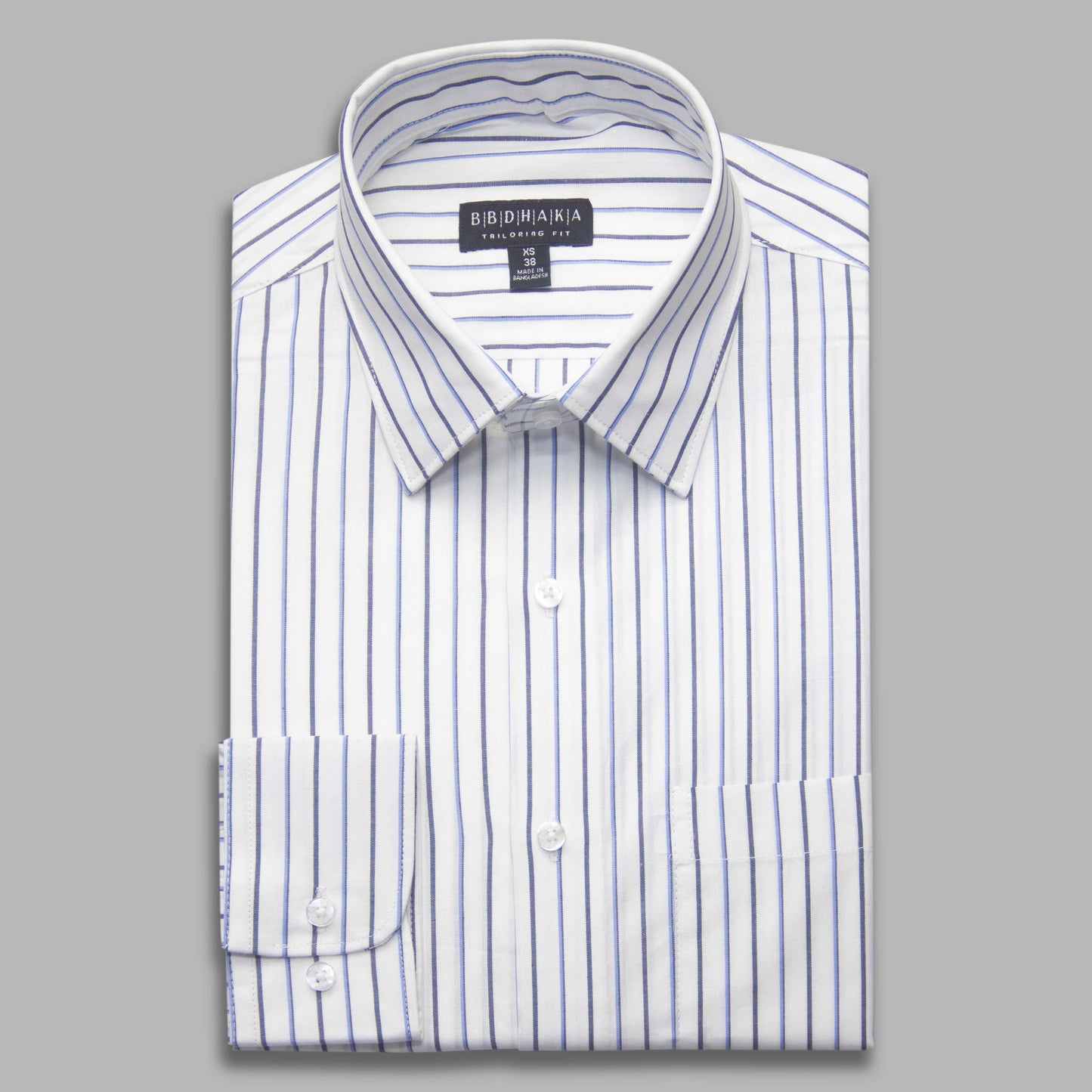 White & Blue Stripe Shirt Eid 2025 - Top Favorite