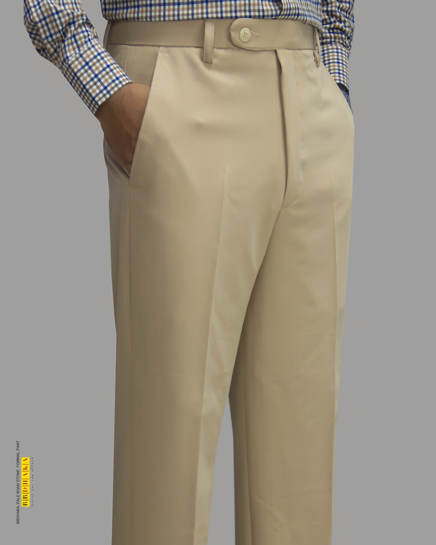 PALE KHAKI STONE Formal Pant (Suiting Cotton)