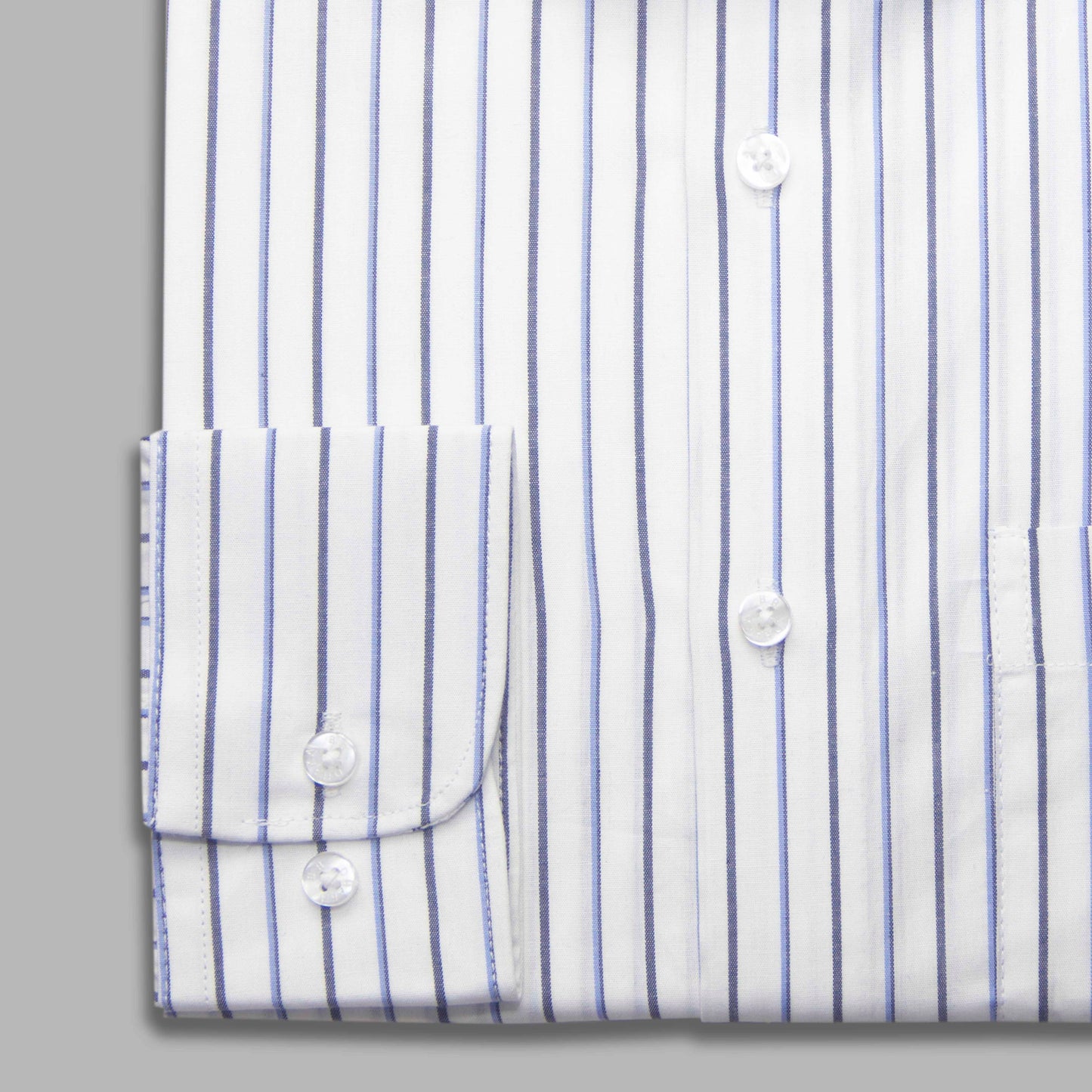 White & Blue Stripe Shirt Eid 2025 - Top Favorite