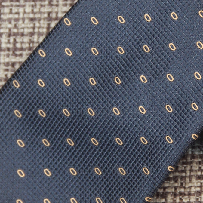 Black Tie with Gold Oval Dots