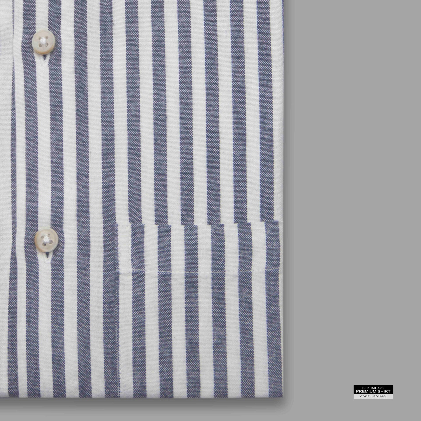 Black and White Stripe Button-Down Shirt - Remi Cotton