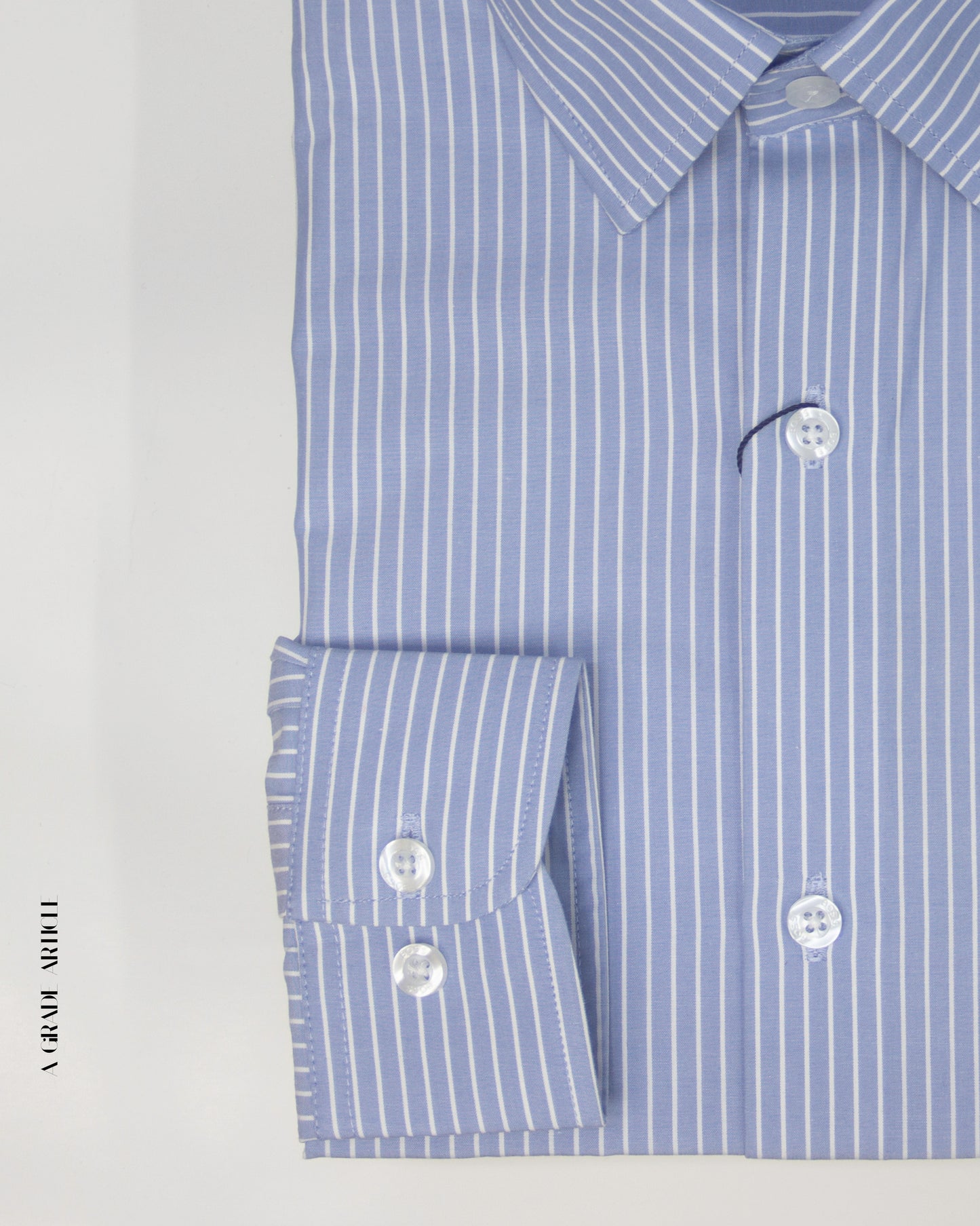 Classic Sky Blue & White Stripe Formal Shirt