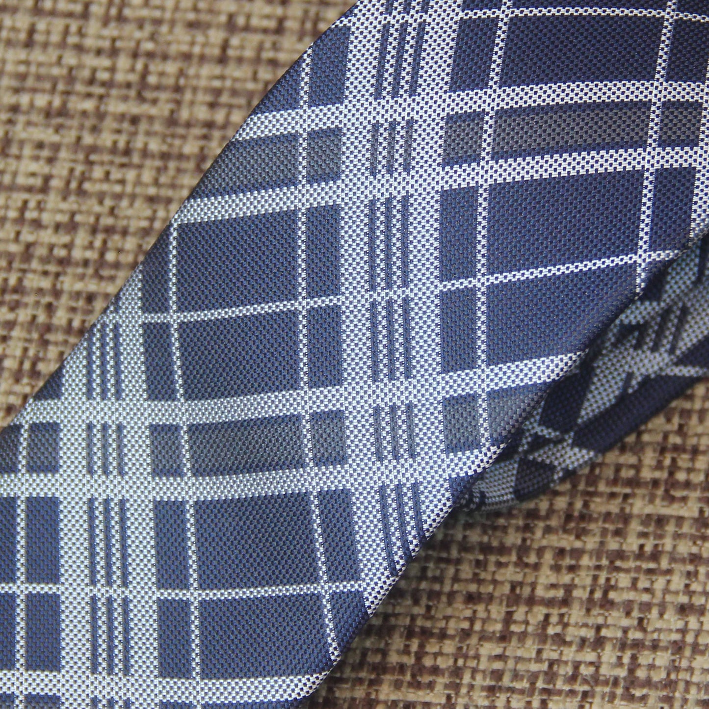 Navy & Ash Cross Bar Tie