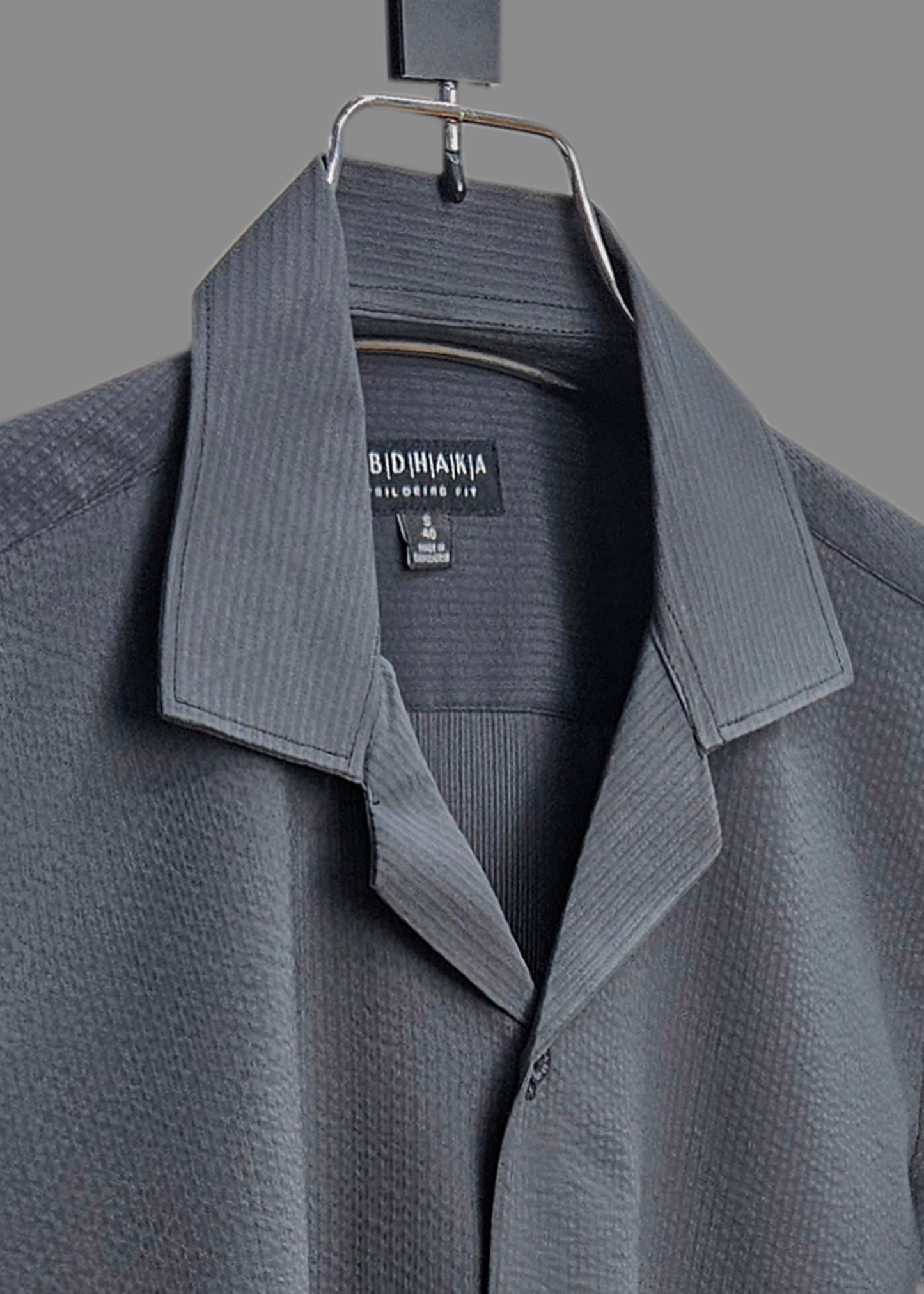 Black Ash Half Sleeve Cuban Shirt - New Arrival