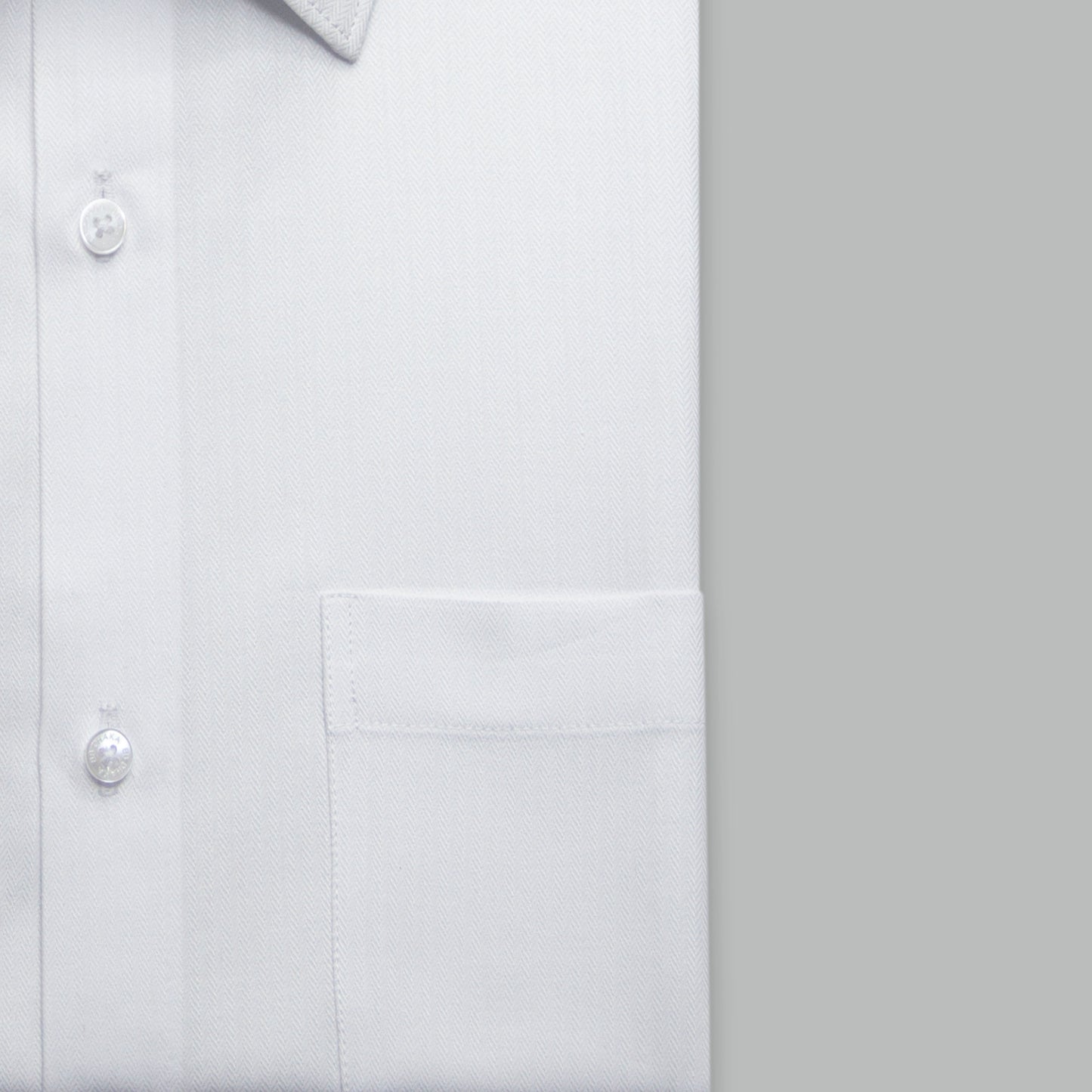 French Herringbone White Shirt - Exclusive