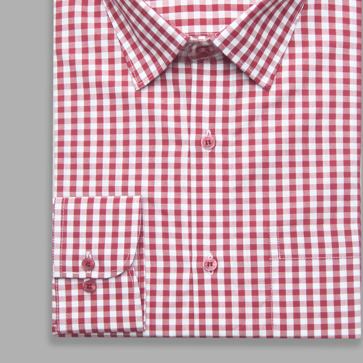 Red Box Check Formal Shirt - New Article