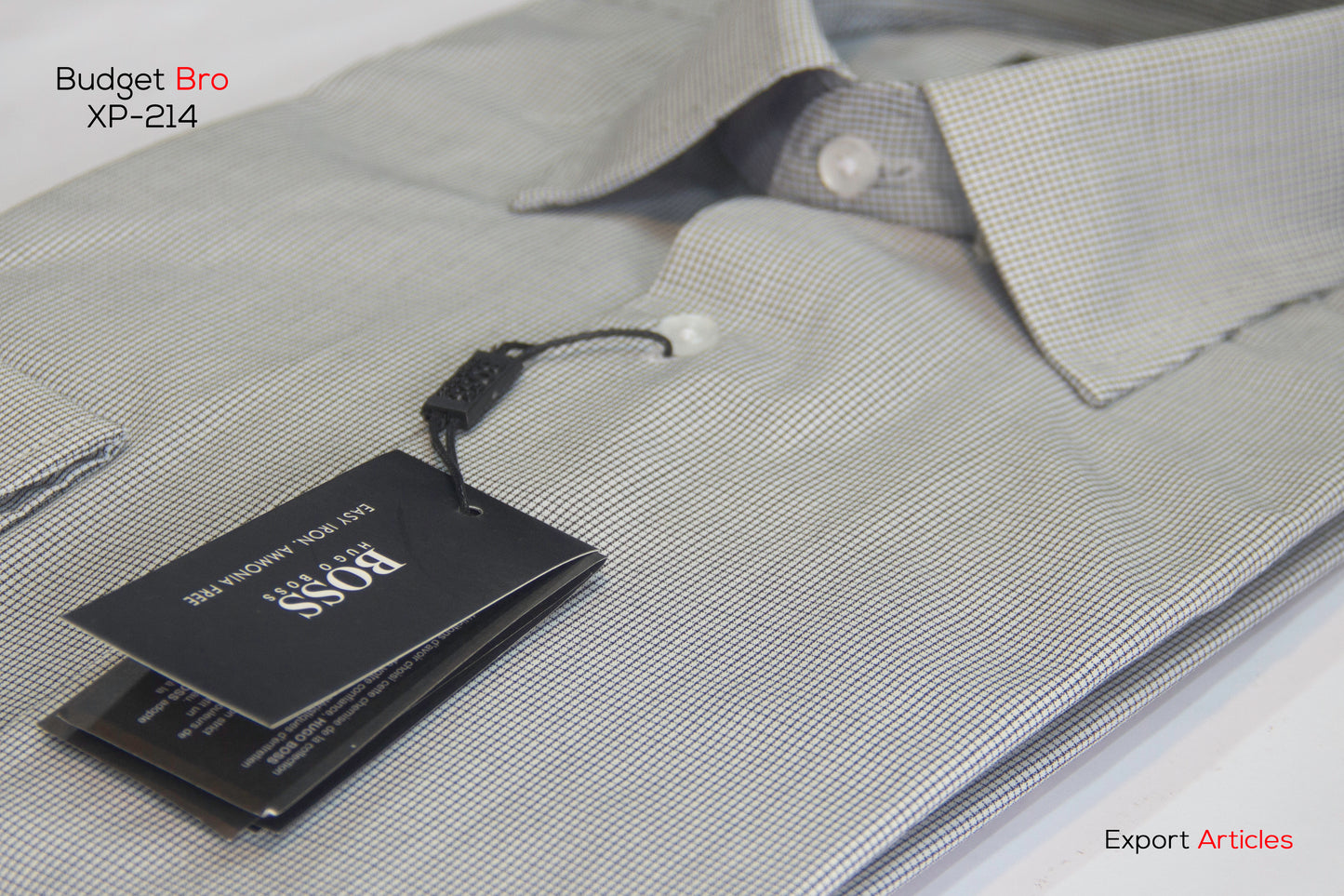 Space Grey & Black Line Check Shirt (EXPORT)