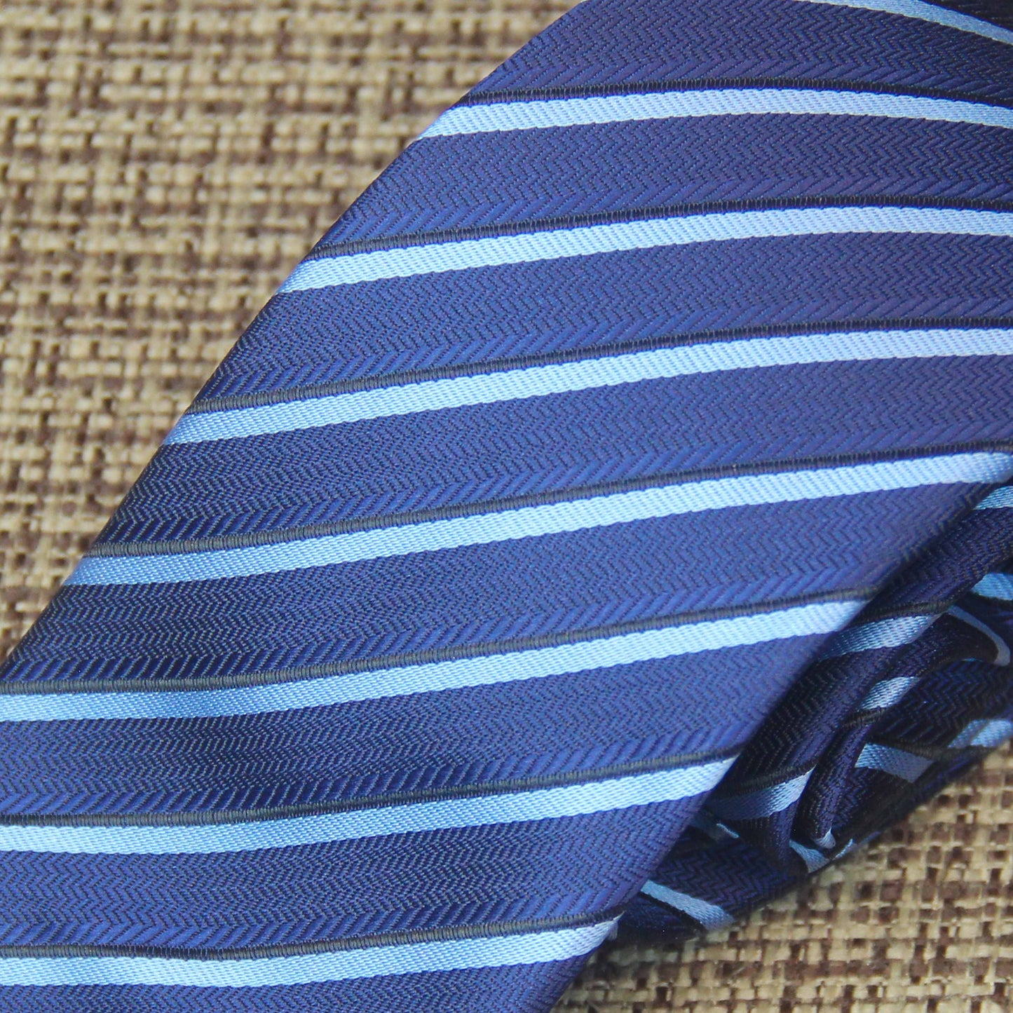 Navy Blue Stripe Tie