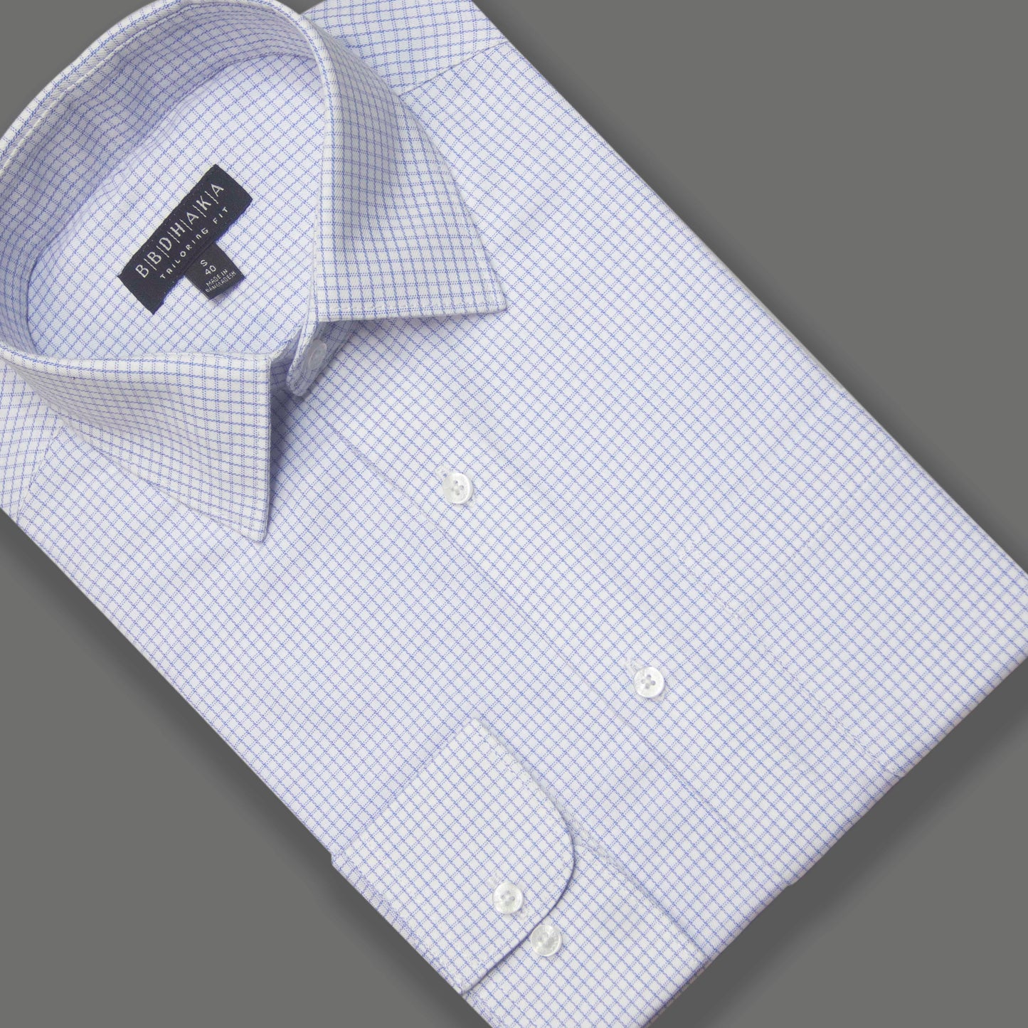White Cotton Graph Check Shirt - New Article