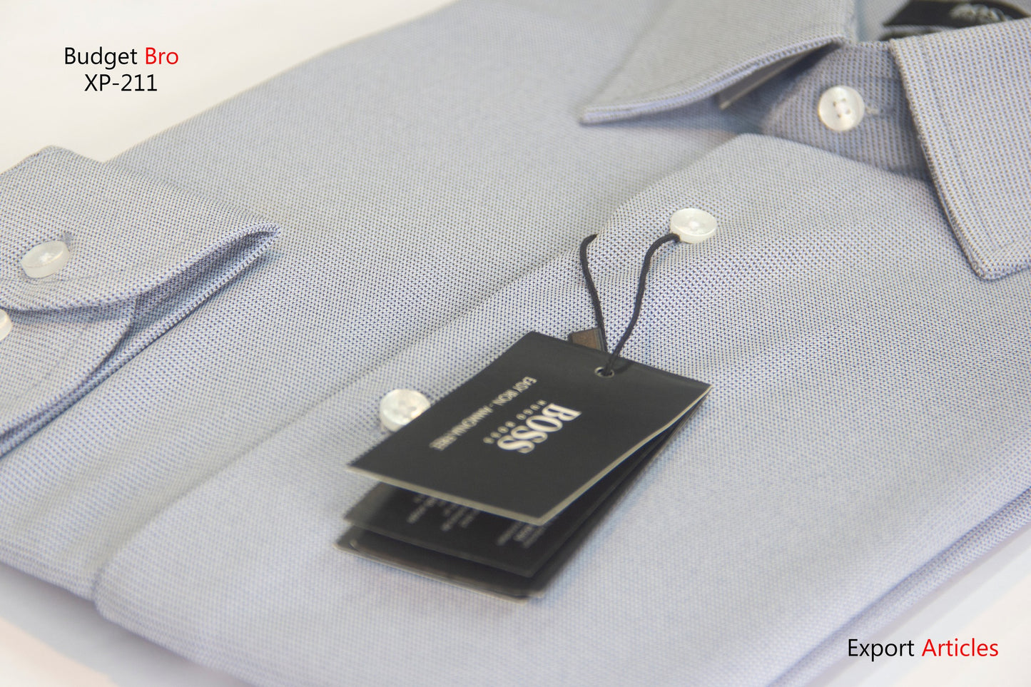 Sky Grey Fancy Cotton Business Shirt (Export)