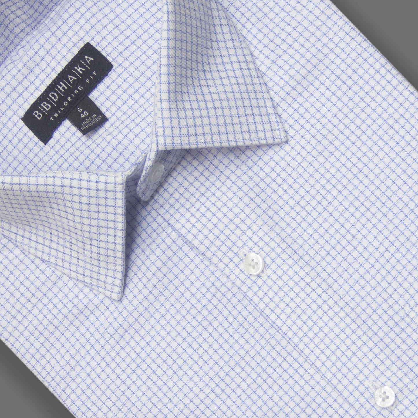 White Cotton Graph Check Shirt - New Article