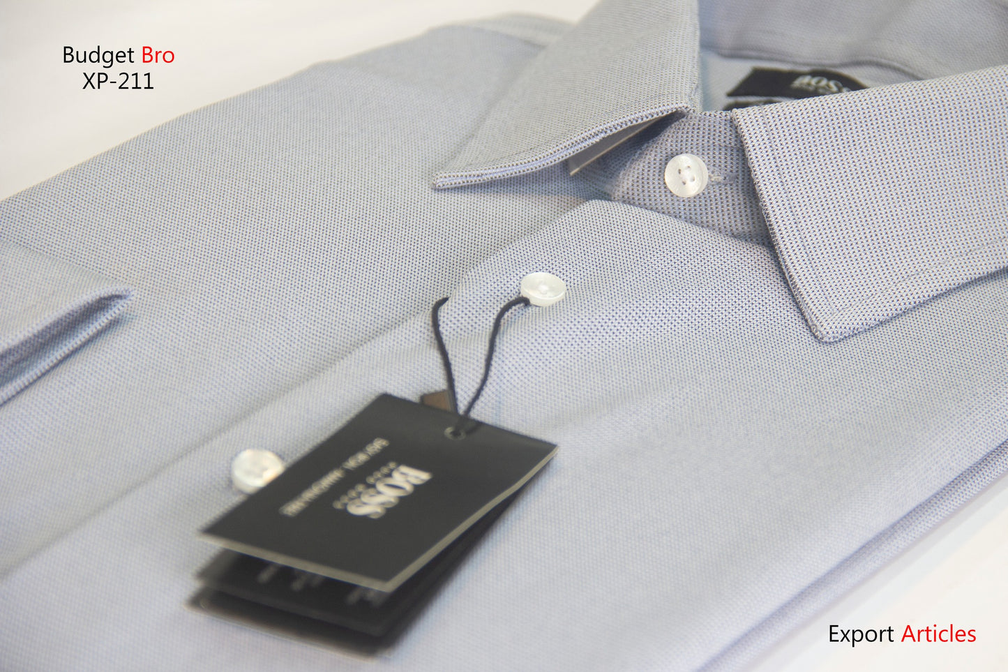 Sky Grey Fancy Cotton Business Shirt (Export)