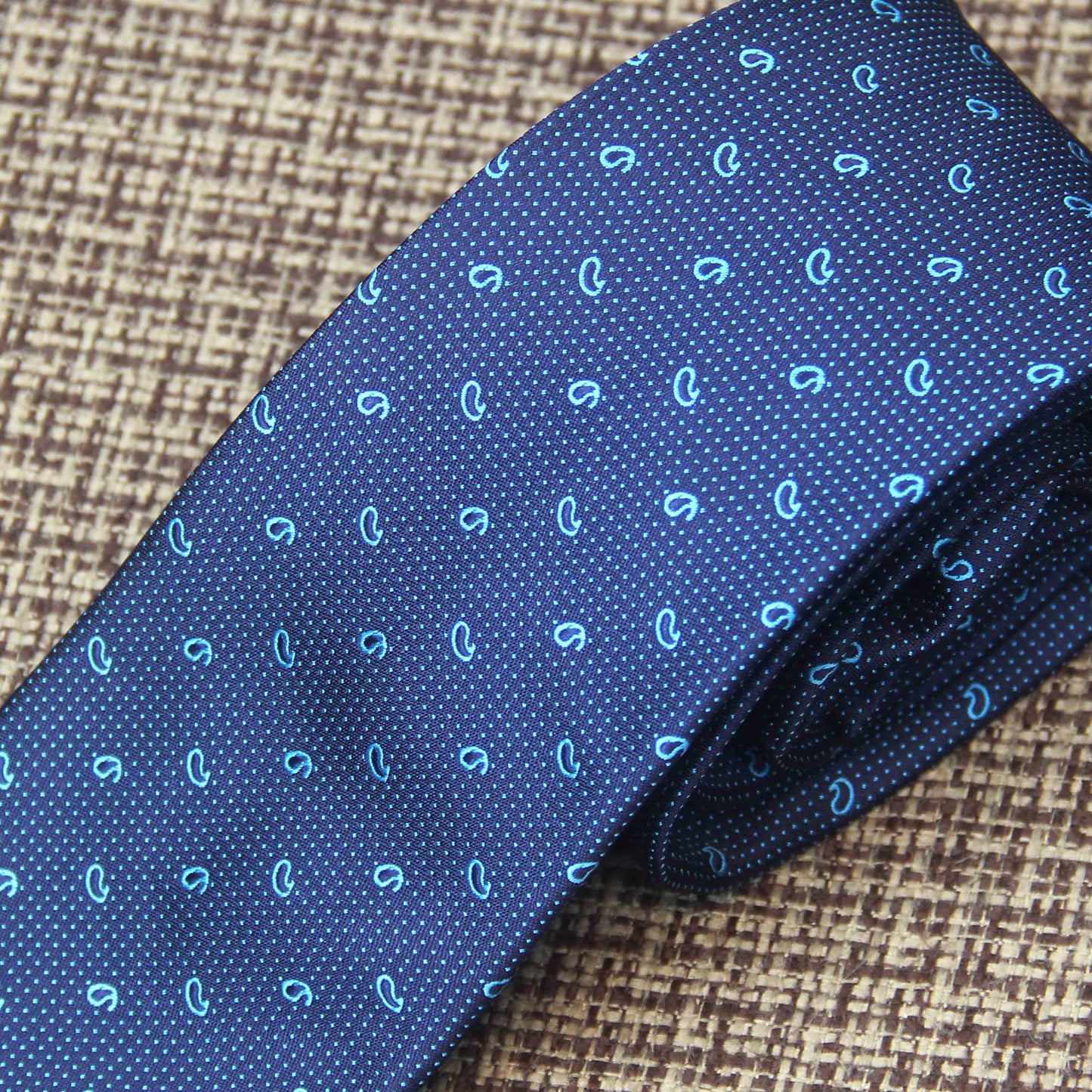 Navy Paisley Tie