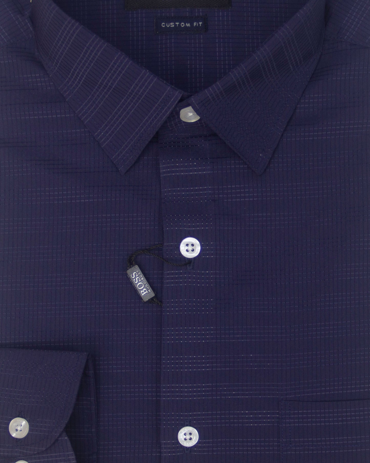 Navy Viscos Cotton Shirt