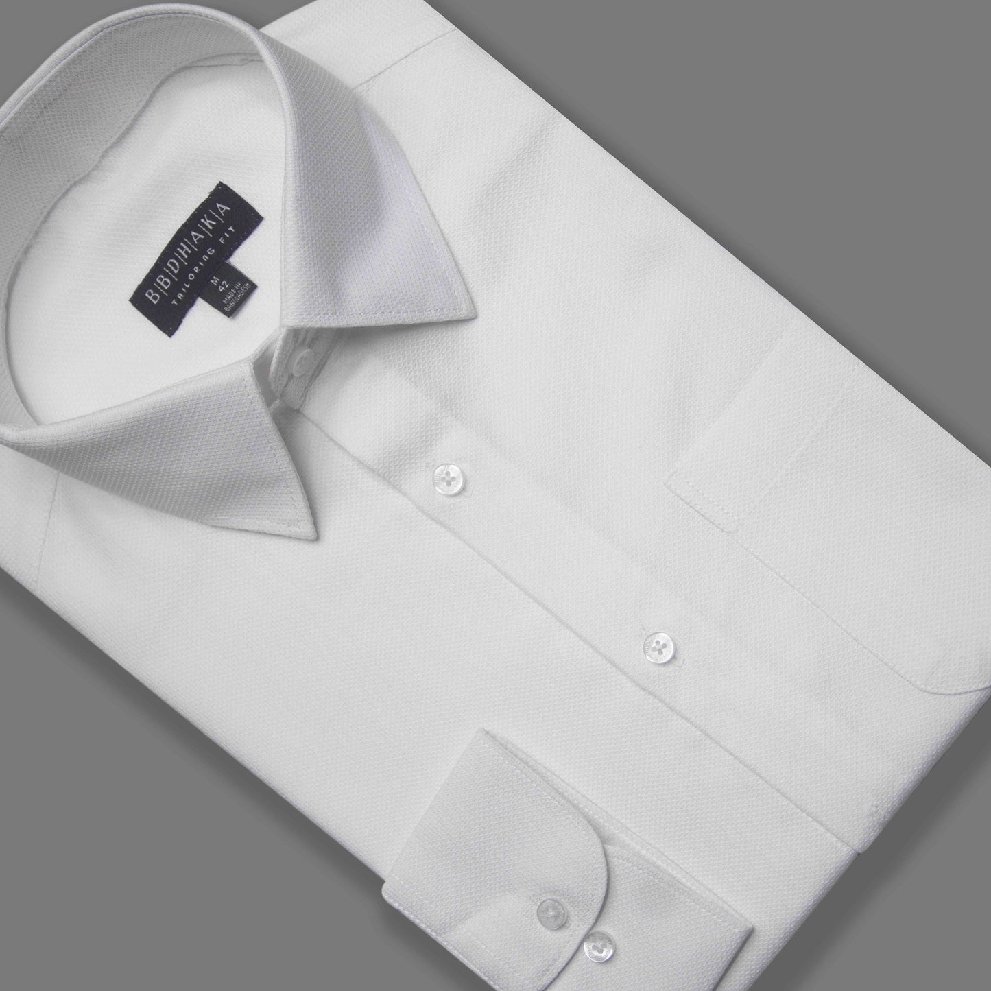 Snow White Fancy Dobby Formal Shirt - New Article