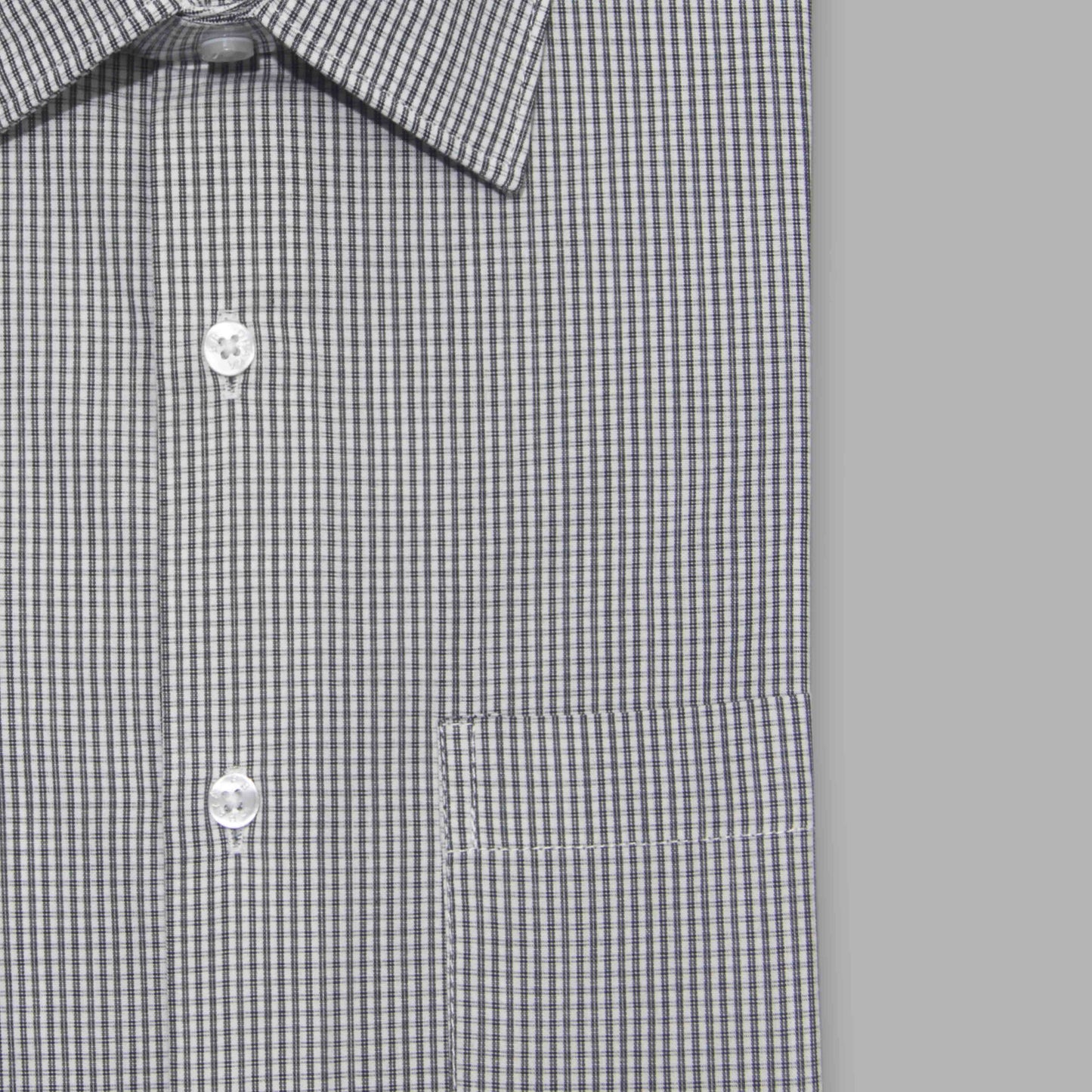 Black & Ash Micro Check Shirt Eid 2025 - Top Selling