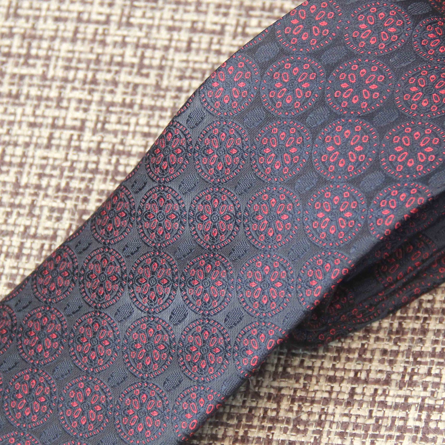 Black & Red Floral Tie