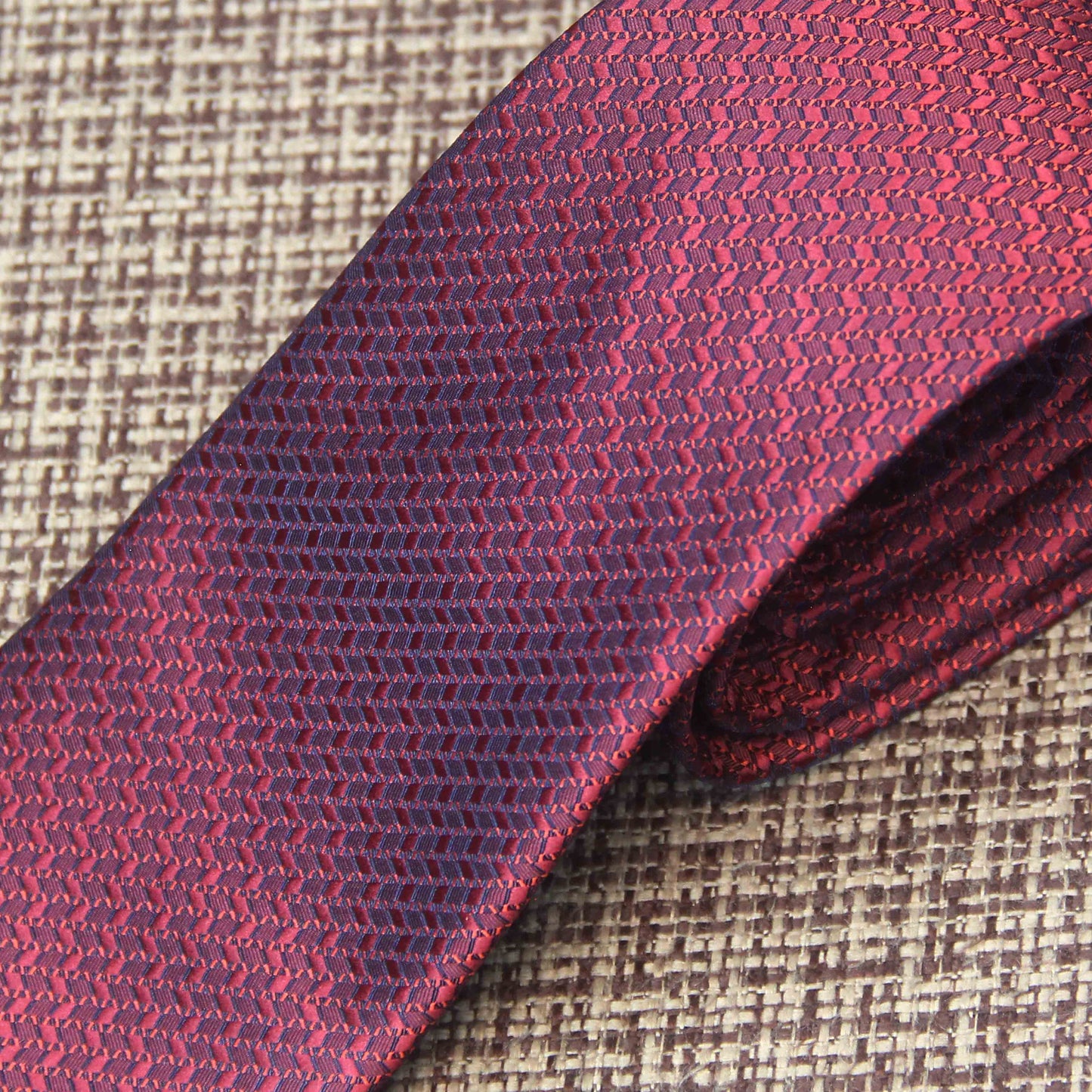 Ruby Red Structured Tie
