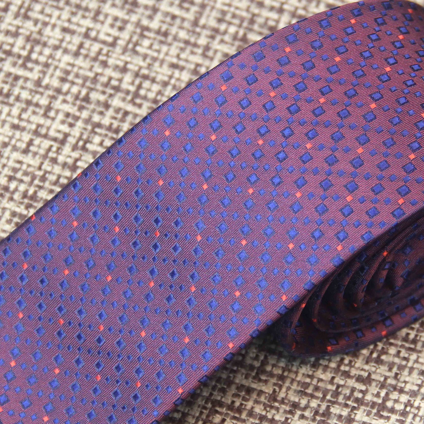 Purple Structured Tie