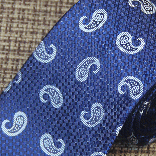 Royal Blue Paisley Silk Tie