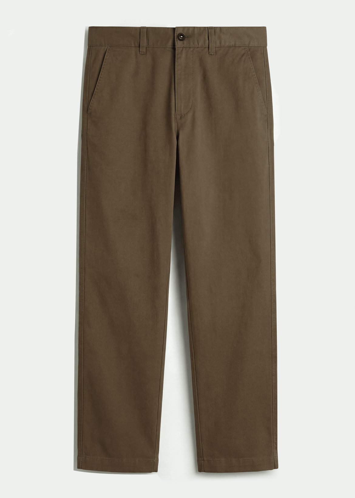 Copper Brown Twill Cotton Chinos - Relaxed Fit