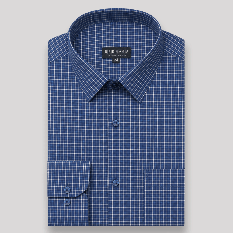 Late Night Blue Check Shirt - Product Code: 2026061 (New Arrival)