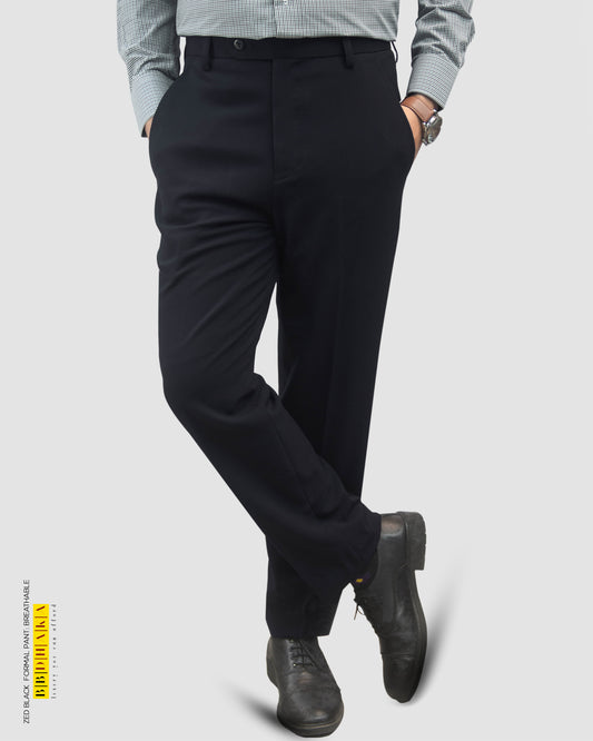 ZED BLACK Formal Pant (Breathable Cotton)