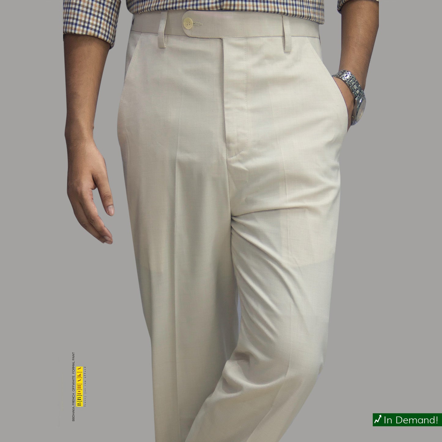 FRENCH OFFWHITE Formal Pant (Suiting Cotton) - In Demand