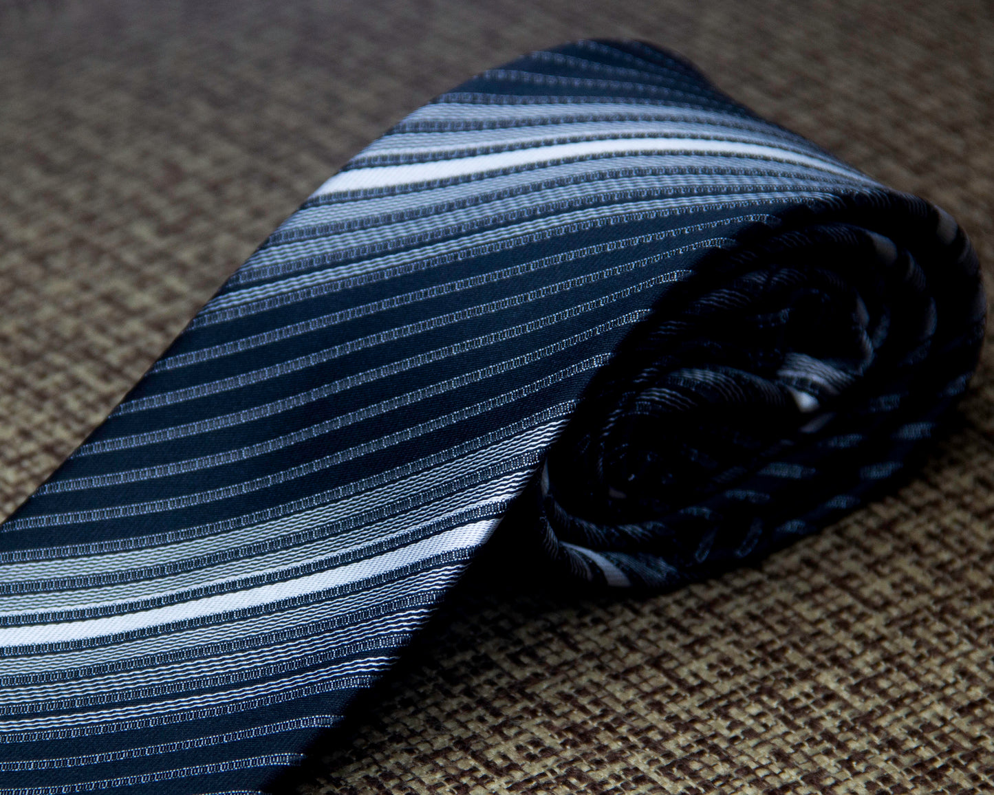 Black & White Regimental Tie