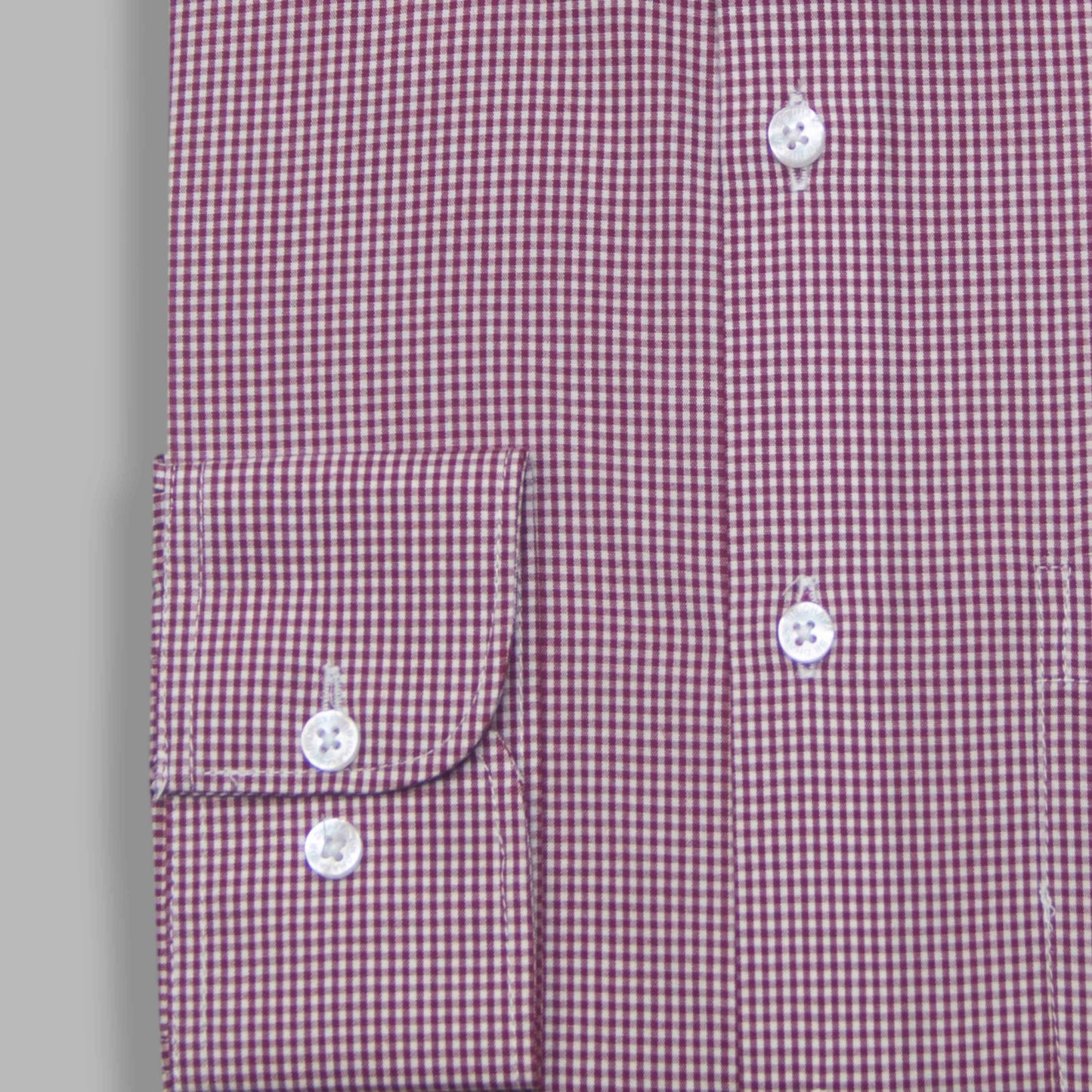 Red Micro Check Cotton Blend Shirt - New Article
