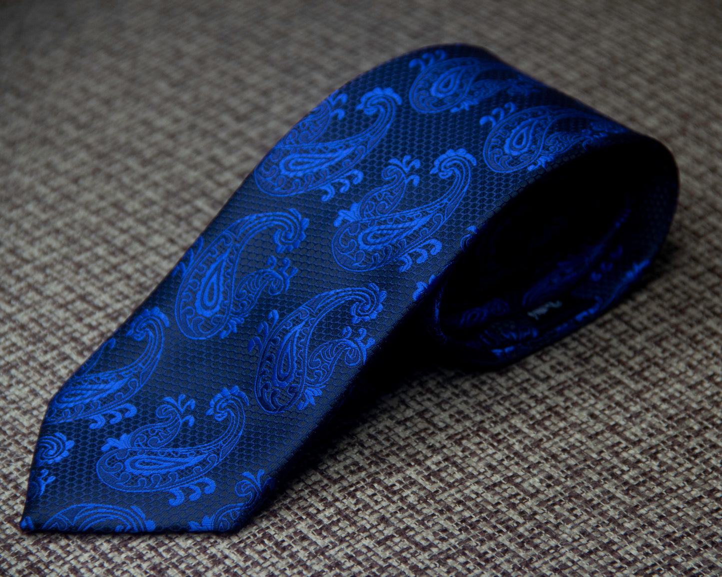 Navy Paisley Tie