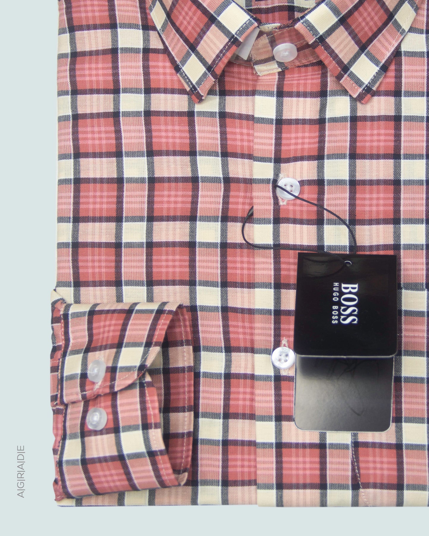 Blush Red Shepherd Full Sleeve Check Shirt