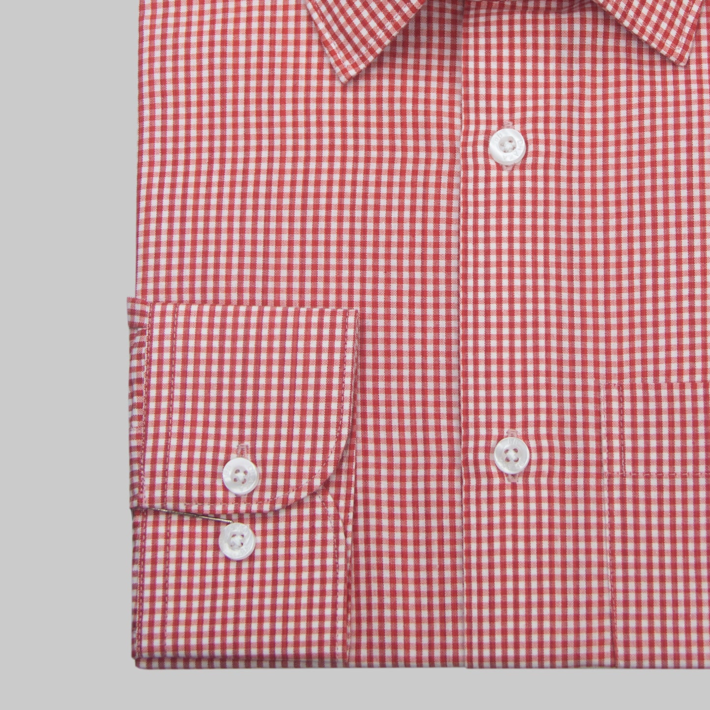 Red Houndstooth Check (Cotton Blend)