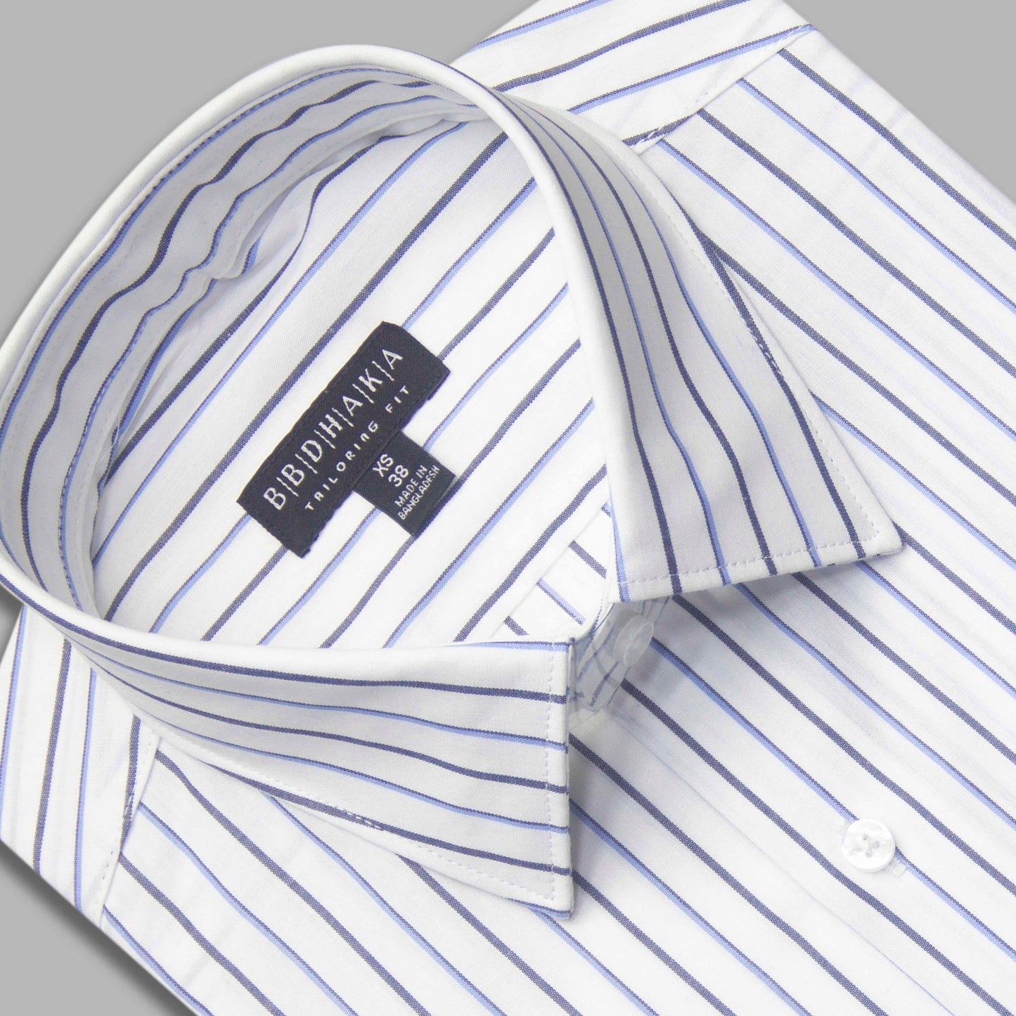 White & Blue Stripe Shirt Eid 2025 - Top Favorite