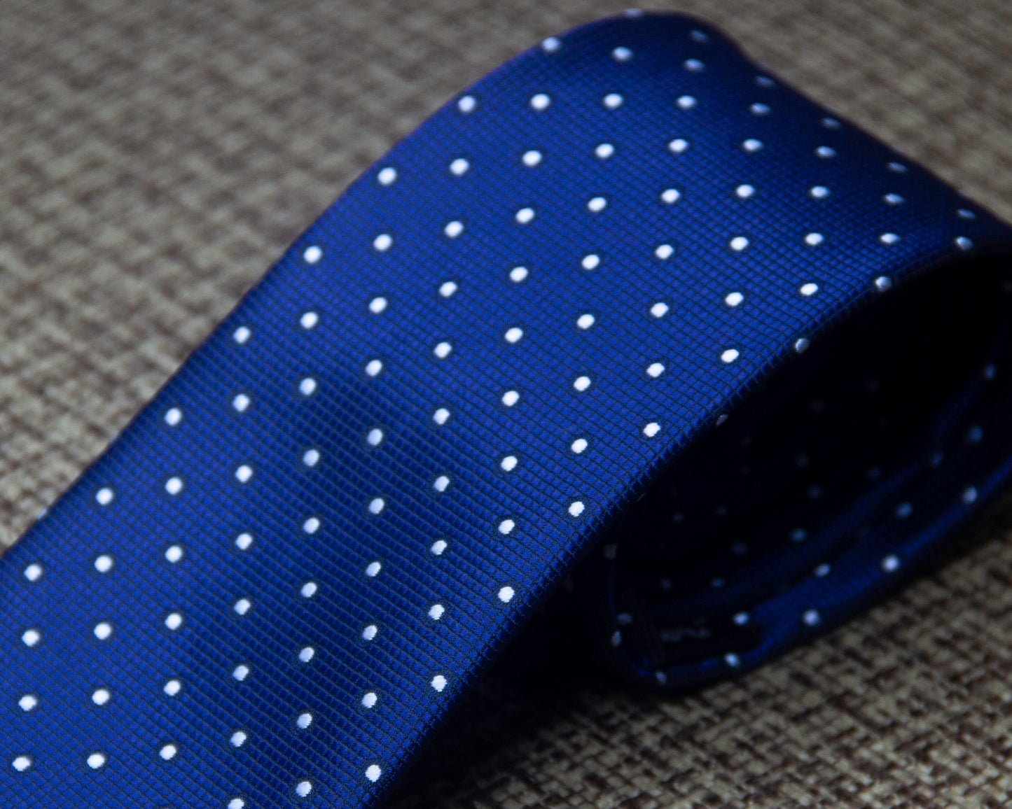 Blue and White Dotted Tie