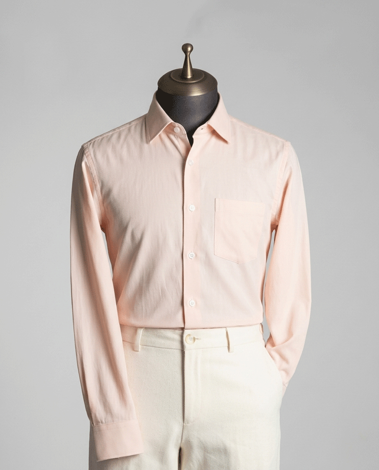 Viscose Light Shade Pink Full Sleeve Shirt