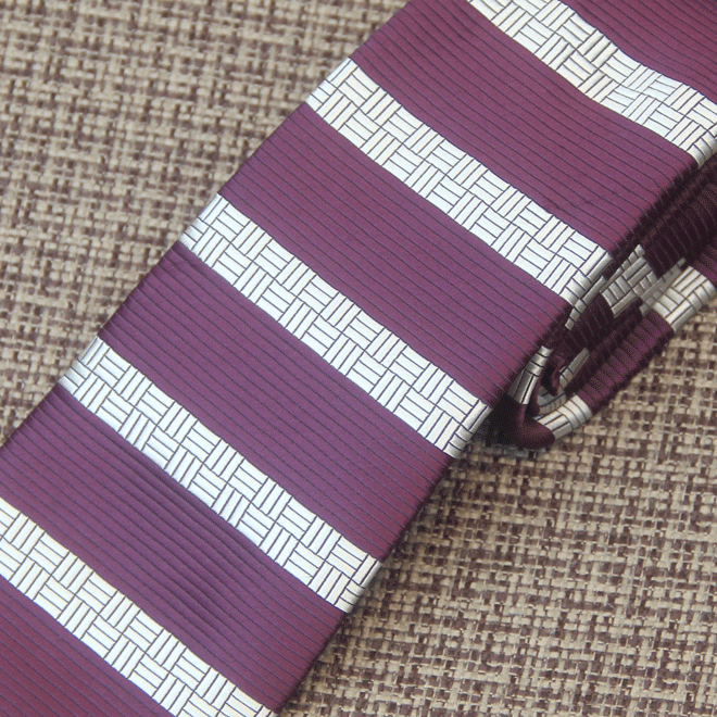 Burgundy Regent Striped Silk Tie
