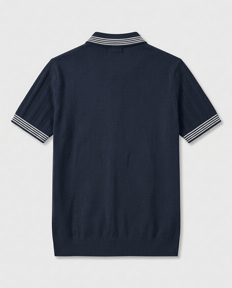 Navy Summer Knit Polo
