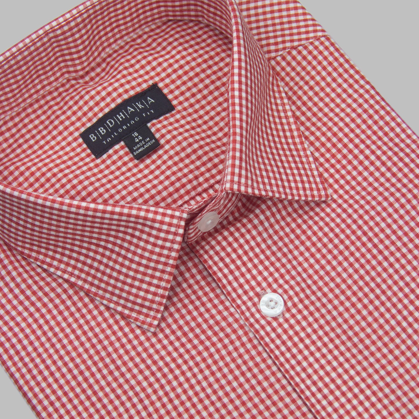 Red Houndstooth Check (Cotton Blend)