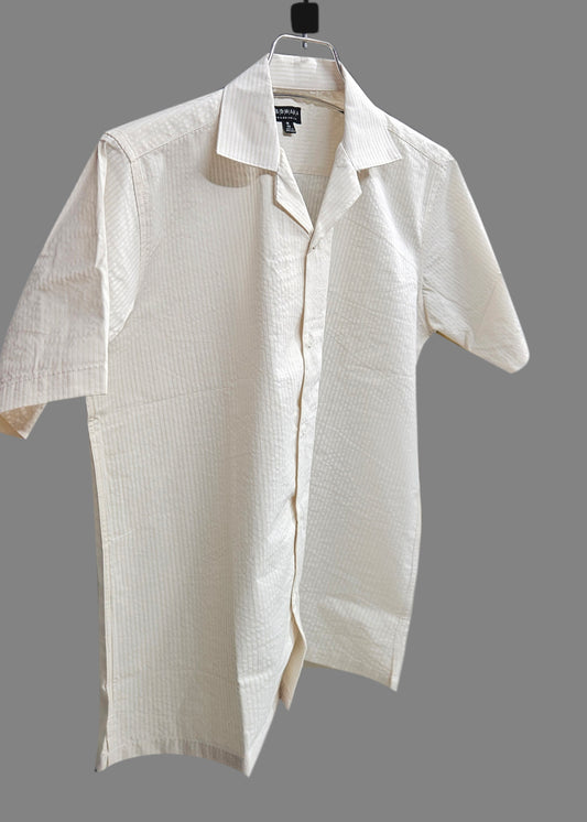 Offwhite Stripe Half Sleeve Cuban Shirt - New Arrival