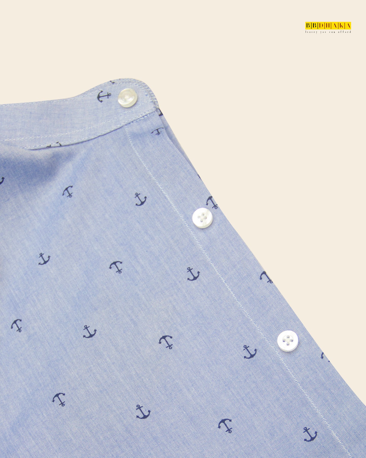 Anchor Print Blue Shade Fullsleve Shirt