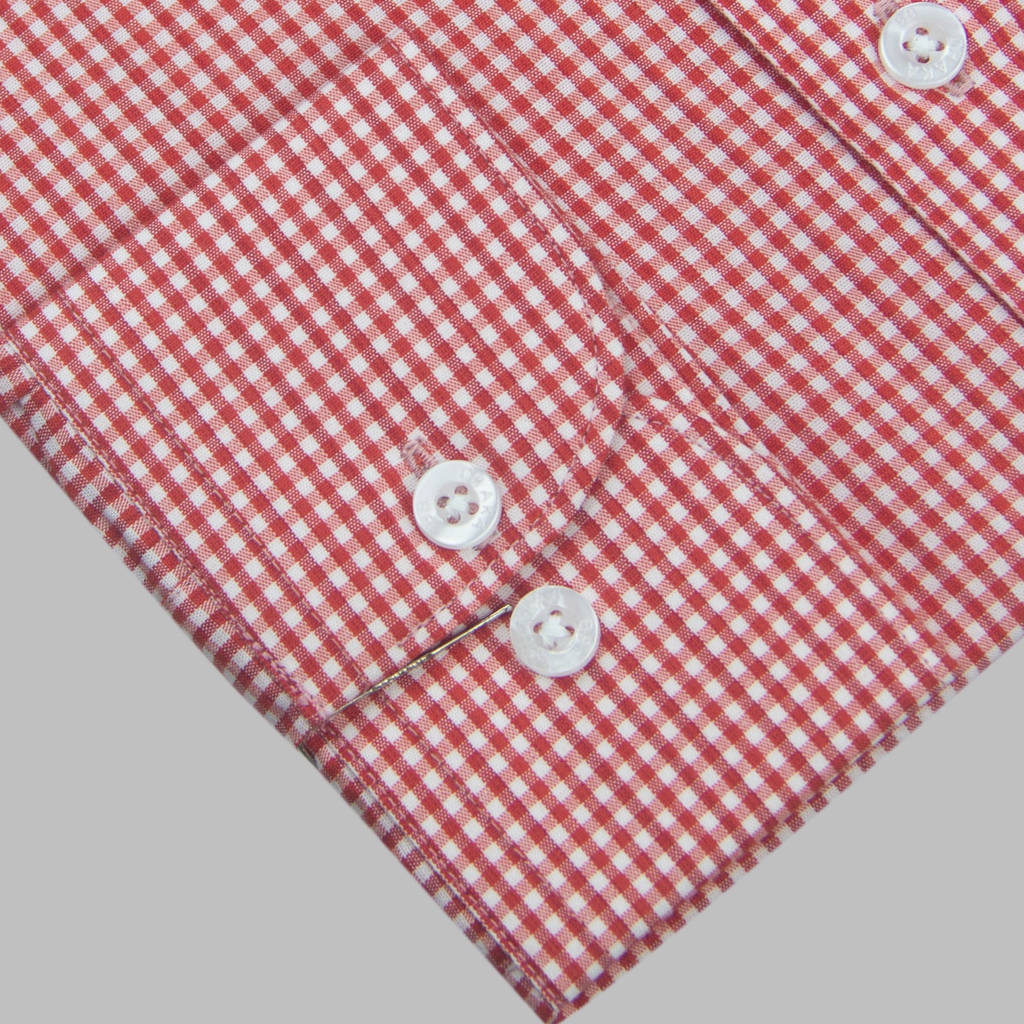 Red Houndstooth Check (Cotton Blend)