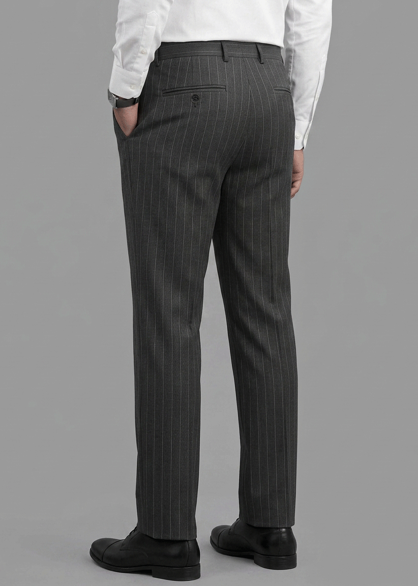 Dark Ash Pinstripe  Formal Pant - New Article