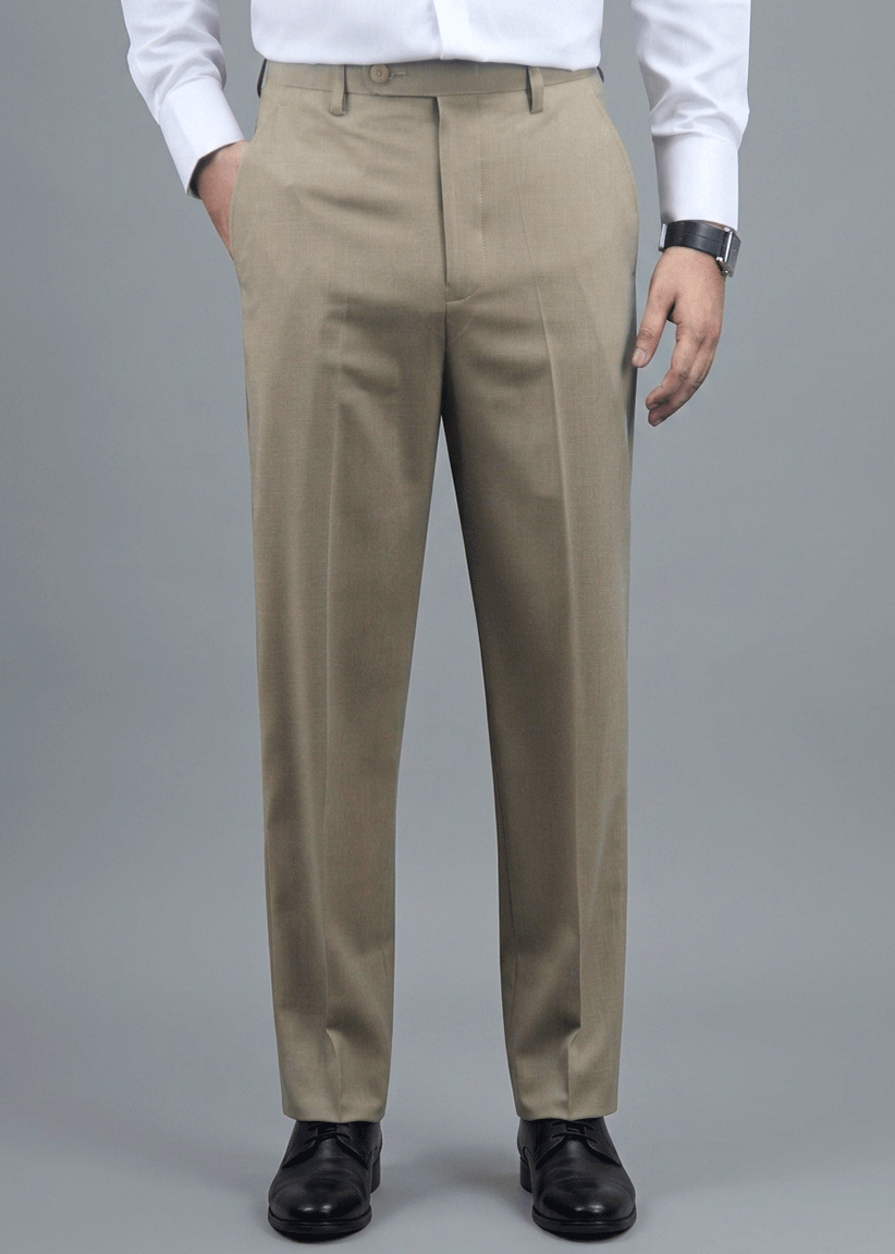 British Structured khaki Formal Pant - New Article