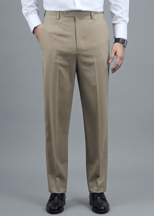 British Structured khaki Formal Pant - New Article