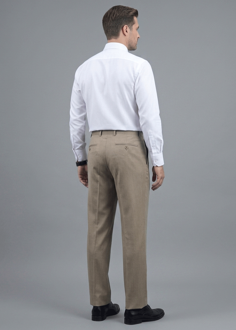 British Structured khaki Formal Pant - New Article