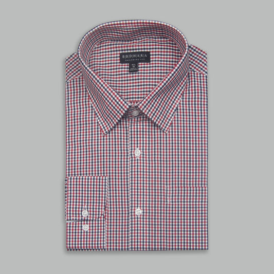 RED MINOR MULTIBOX CHECK SHIRT