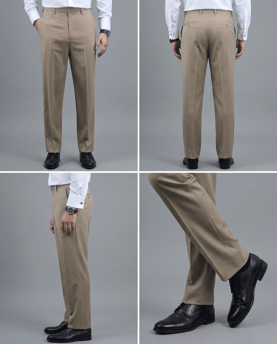 British Structured khaki Formal Pant - New Article