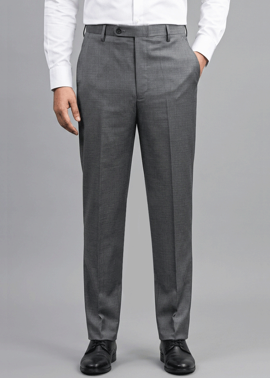 Charcoal Gray Structured Formal Pant - New Article