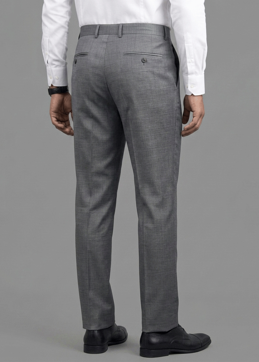 Charcoal Gray Structured Formal Pant - New Article